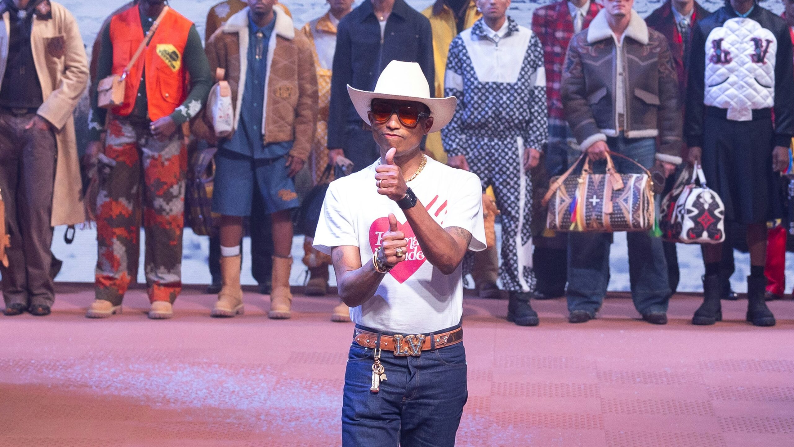 Watch Spotting: Pharrell Williams Wears An RM UP-01 (Again) At The Louis Vuitton Menswear Show In Paris