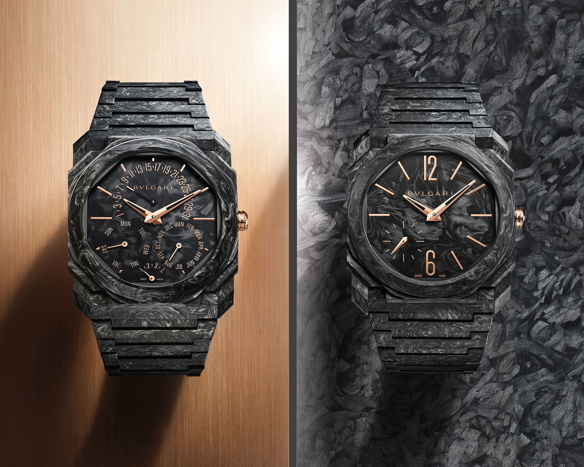 The finesse of Bulgari’s Octo Finissimo CarbonGold models