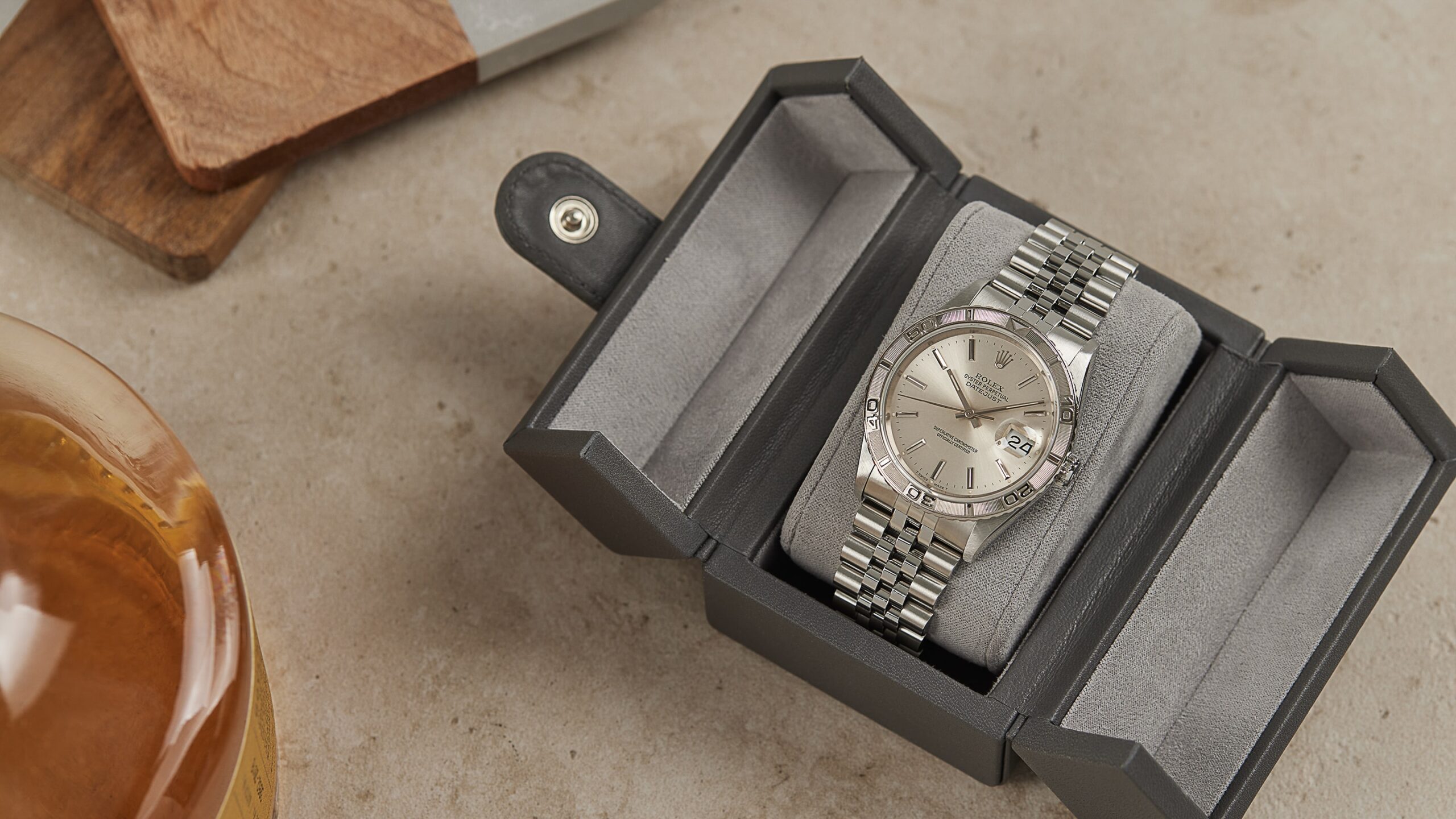 Pre-Owned Picks: An ’80s Rolex Turn-O-Graph ‘Thunderbird,’ An Omega Speedmaster Day-Date, And A Vintage ’60s Wittnauer Chronograph