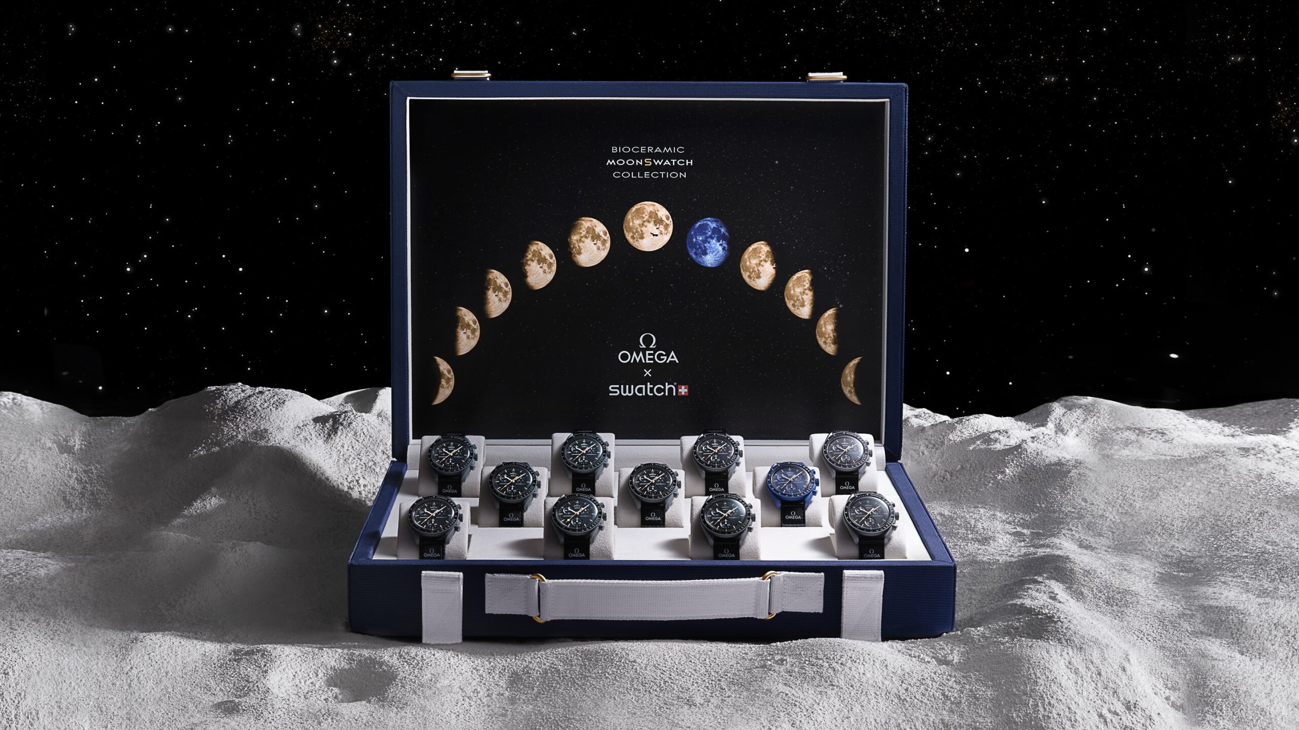 Breaking News: Moonshine Gold MoonSwatch Returns As Omega And Swatch Partner With Sotheby’s To Auction 11 Complete Sets