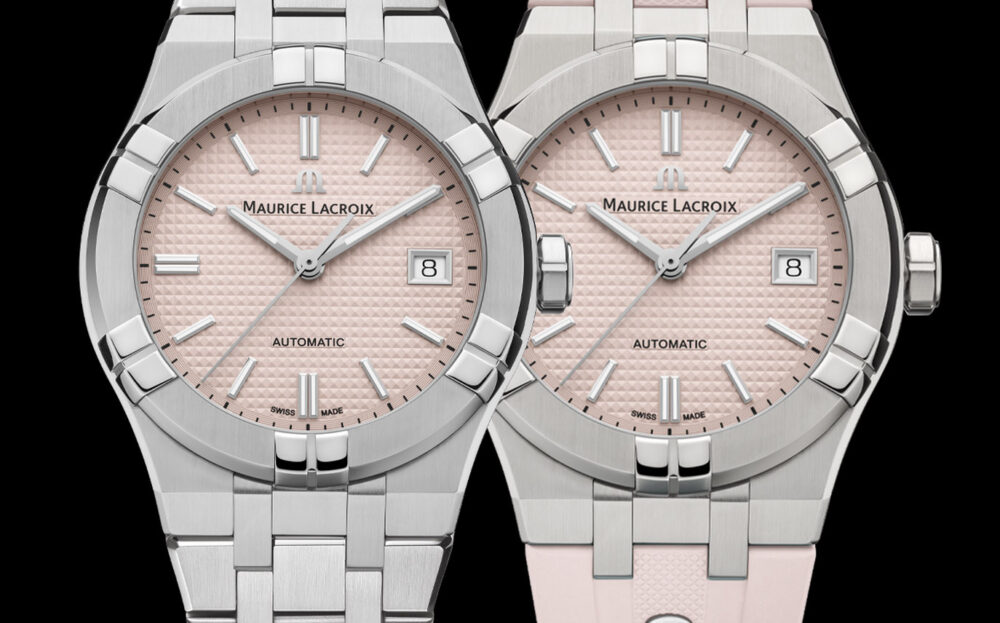 Maurice Lacroix is tickled pink by peach fuzz timekeepers