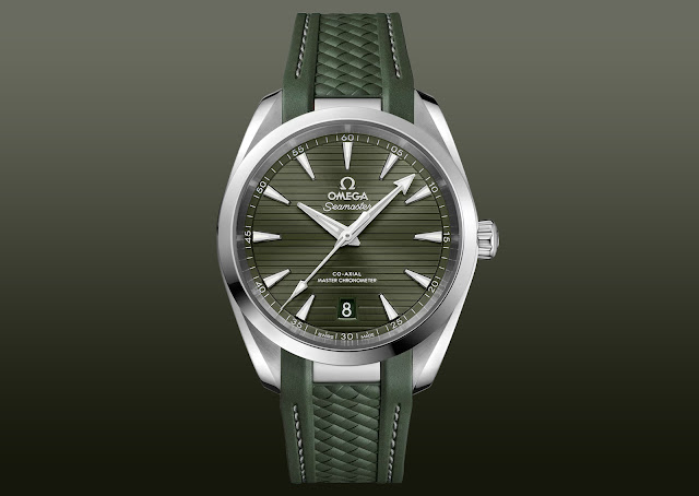 Omega introduces new 38 mm Seamaster Aqua Terra 150M with green dial and integrated strap