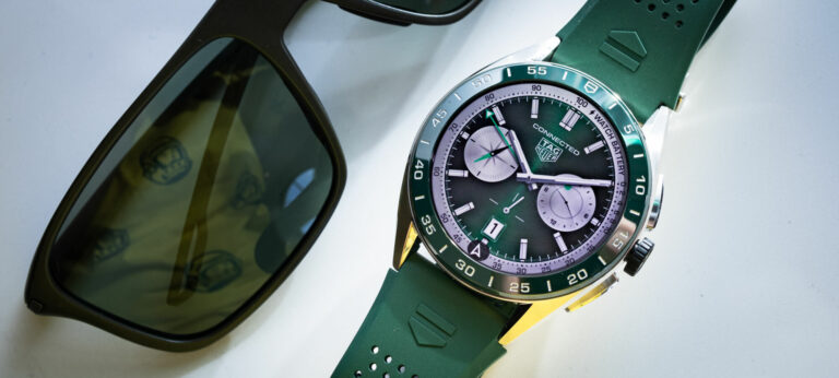 Hands-On: TAG Heuer Connected Calibre E4 Green Ceramic 45mm Smartwatch & VINGT SEPT Eyewear