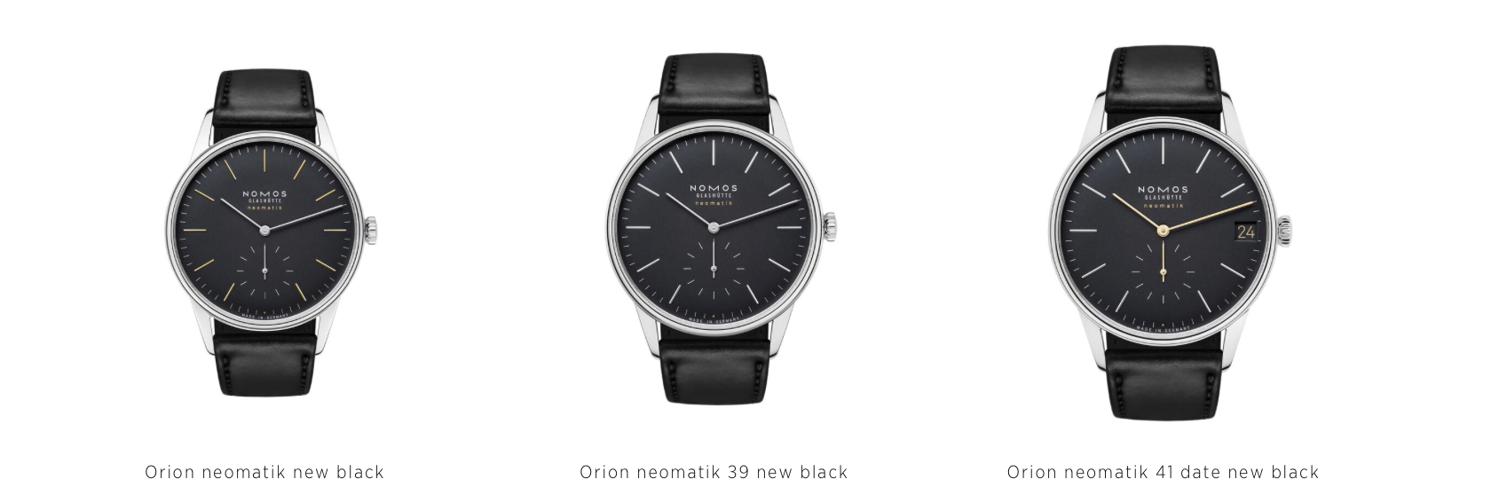 With Just a Touch of Gold (or Silver), Meet the Nomos Glashütte Orion neomatik New Black Executions