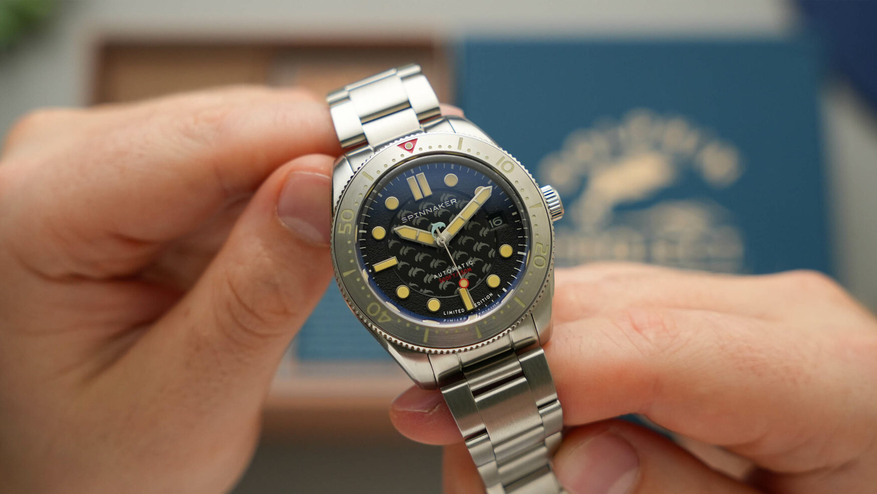 The Spinnaker SP-5129 Dolphin Project puts a playful twist on the wave dial