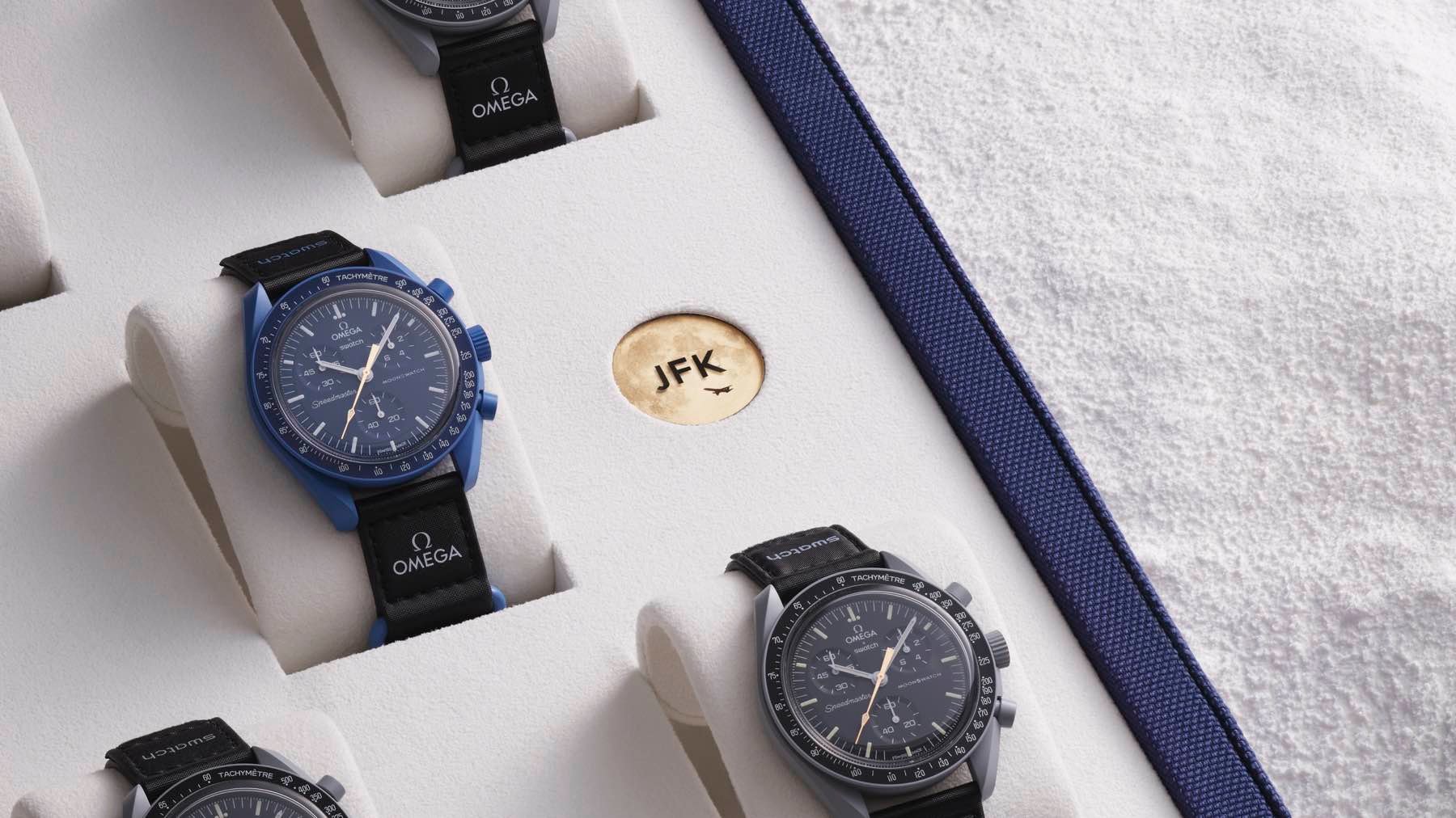 Omega and Sotheby’s Auction Eleven Sets of MoonSwatch Moonshine Gold for Charity