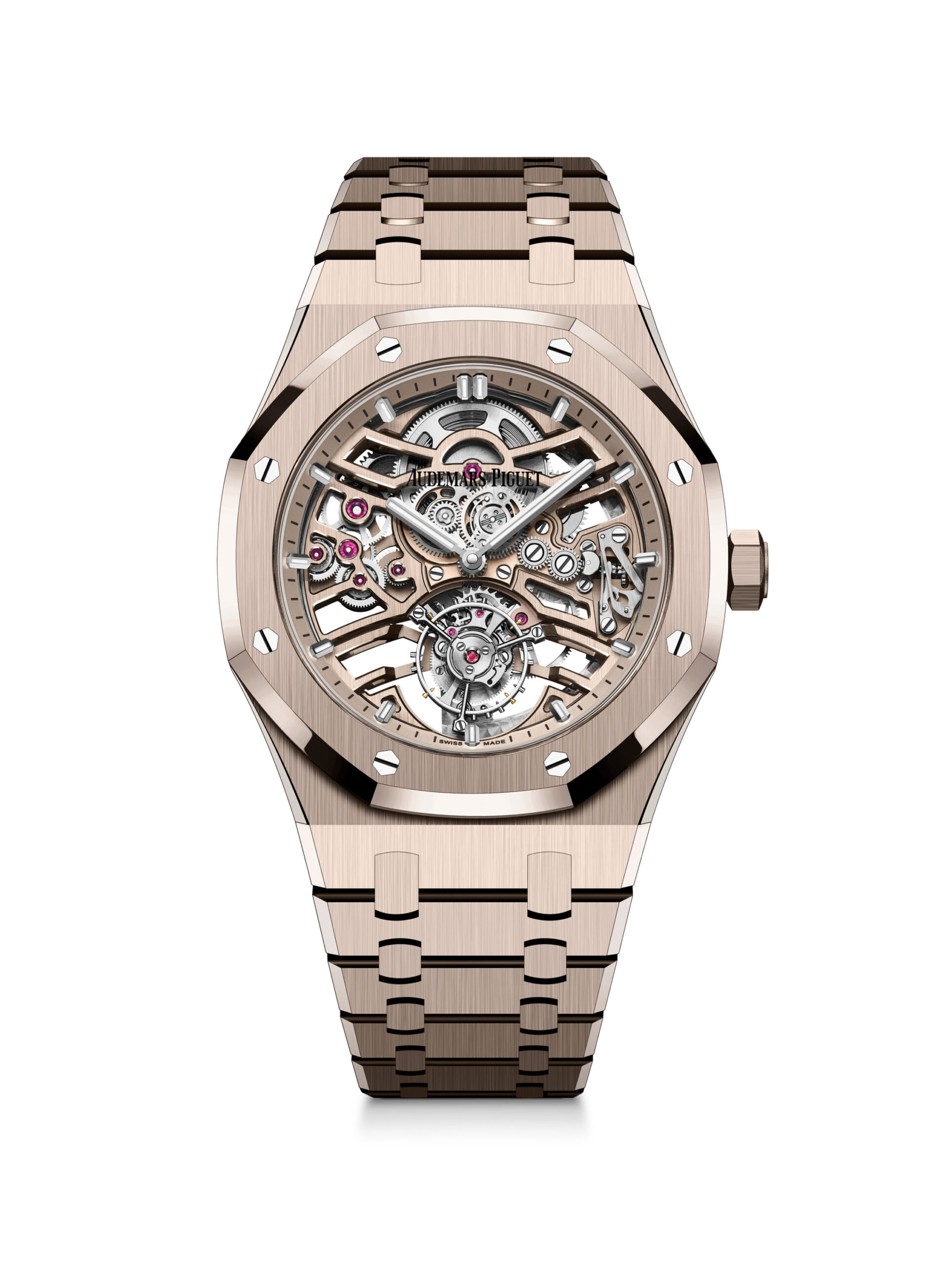 Audemars Piguet Clads Royal Oak Selfwinding Flying Tourbillon Openworked 41 MM in New ‘Sand Gold’ Alloy