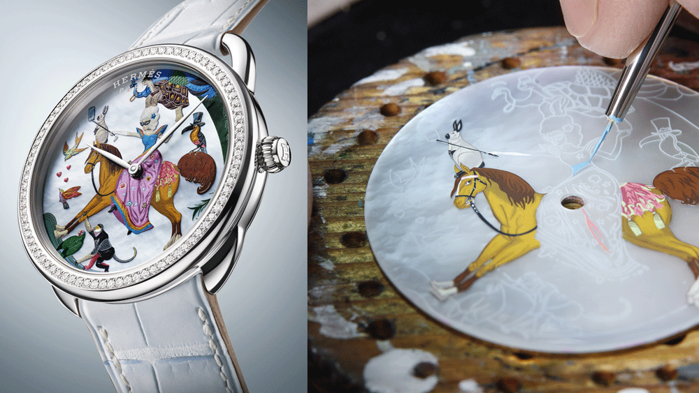 Hermès Dial Melds Artisanal Crafts  