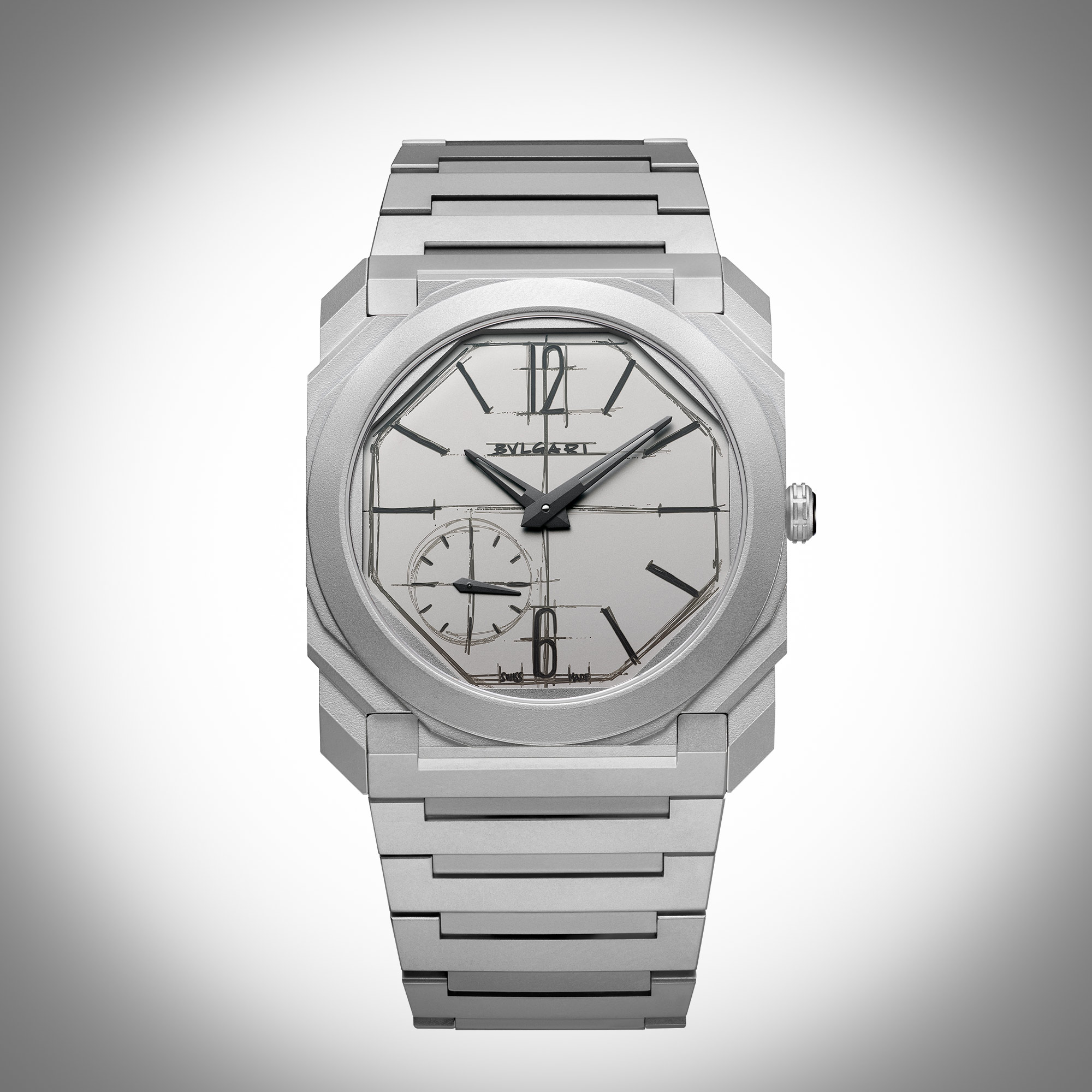 This year’s new Bulgari Octo Finissimo Sketch offers an artistic take on open-worked dials
