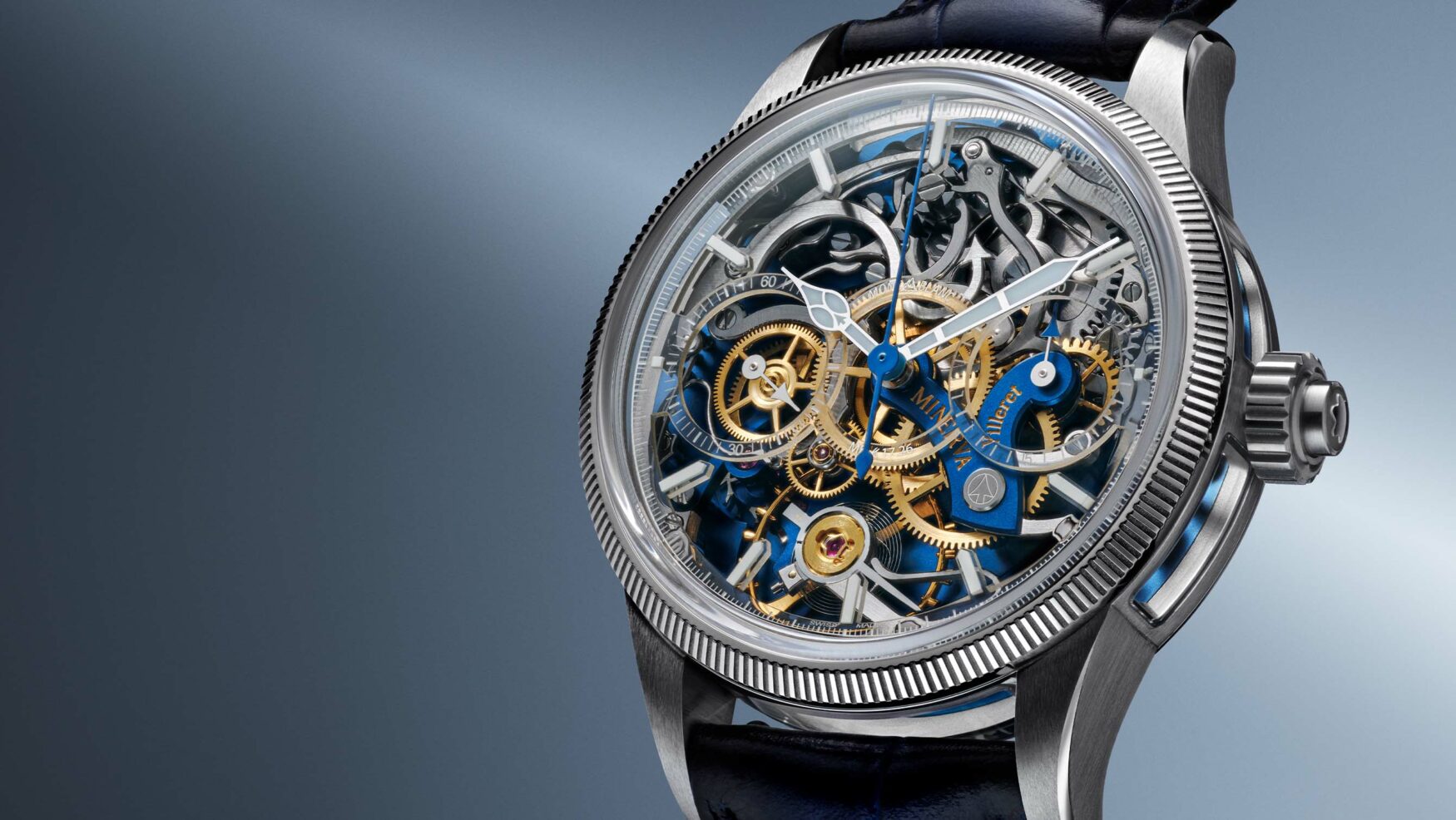 The Montblanc 1858 Unveiled Minerva Monopusher Chronograph opens a window to the movement