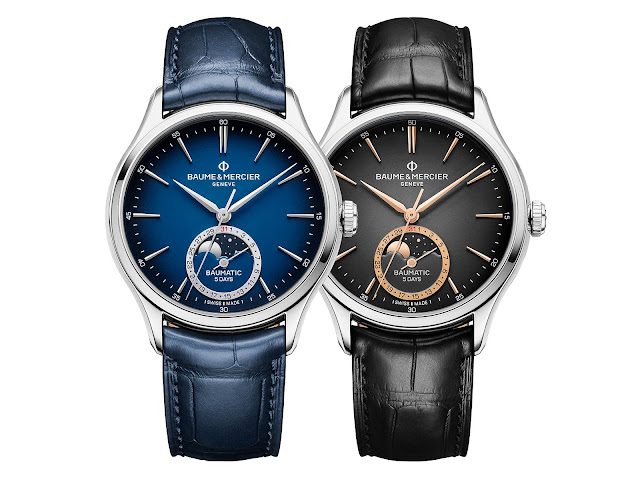 Baume & Mercier Clifton Baumatic Moon phases Date 10756 and 10758