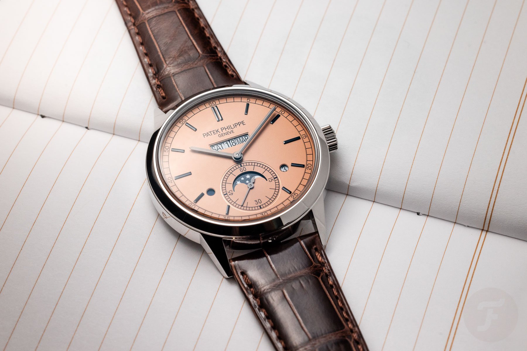 Hands-On With The New Salmon-Dial Patek Philippe 5236P In-Line Perpetual Calendar