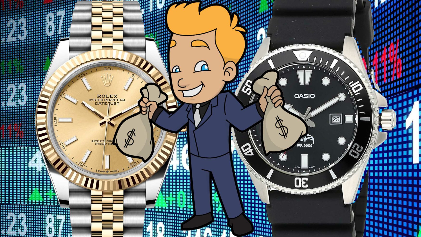 The best watches for finance fanatics, from the classic Datejust to a humble Casio