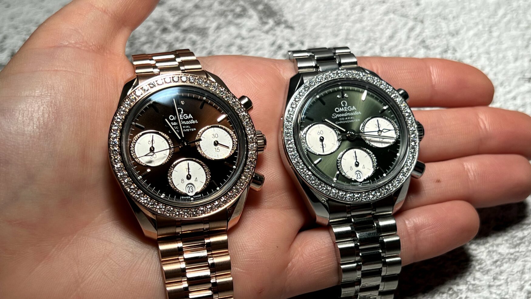 Omega launches a set of dazzling 38mm Speedmasters, with some collection-firsts (live pics)