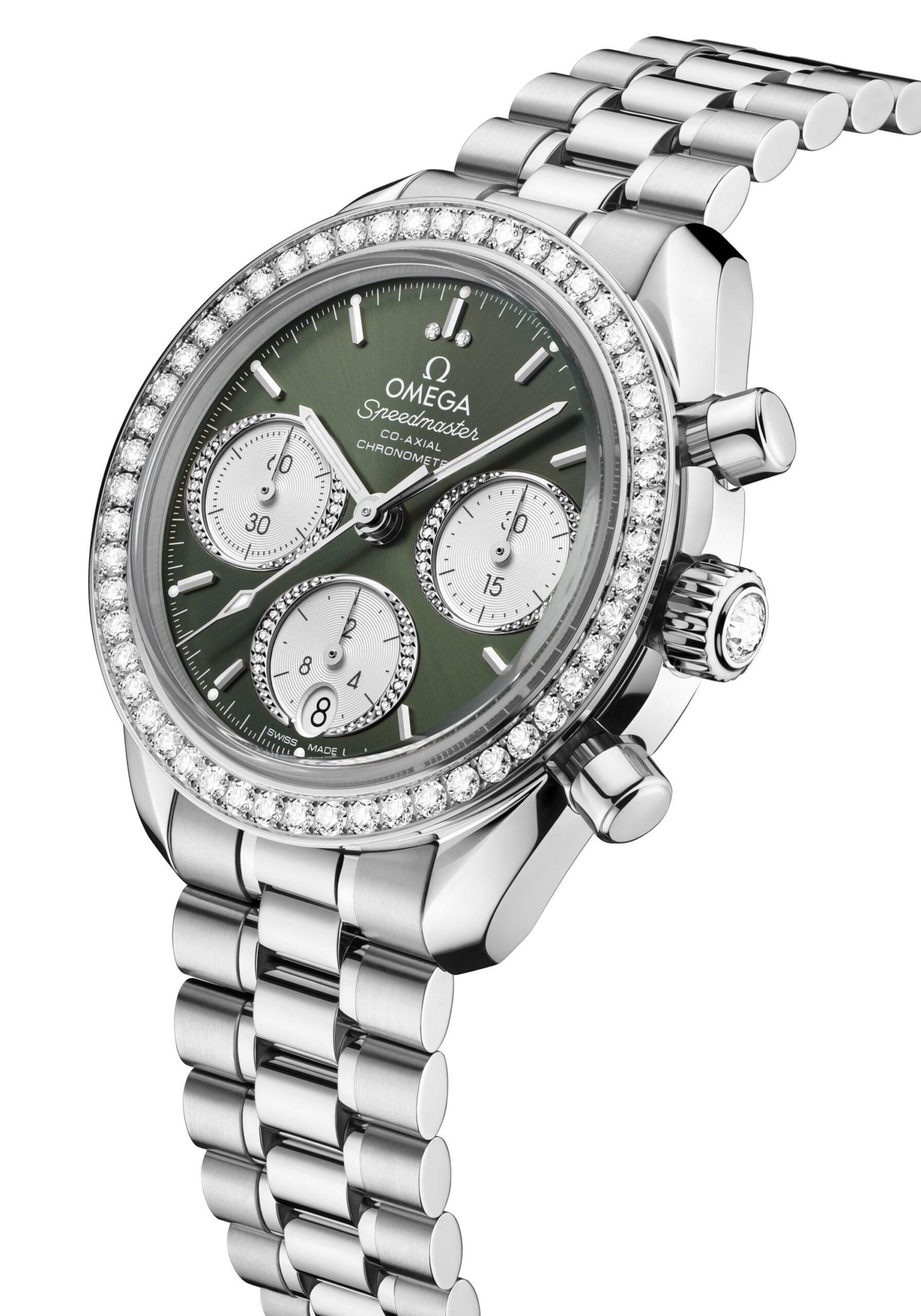 Elevating the Speedmaster 38, Omega Introduces Eight New Models with Diamond Bezels