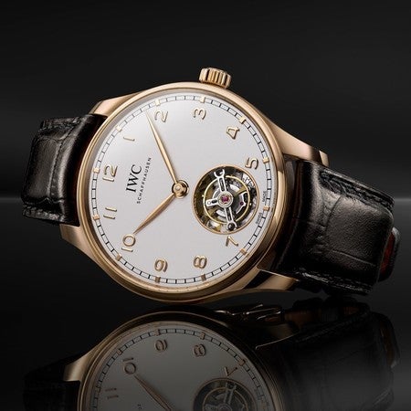 The IWC Portugieser Hand-Wound Tourbillon Day & Night shows the globe in a novel way