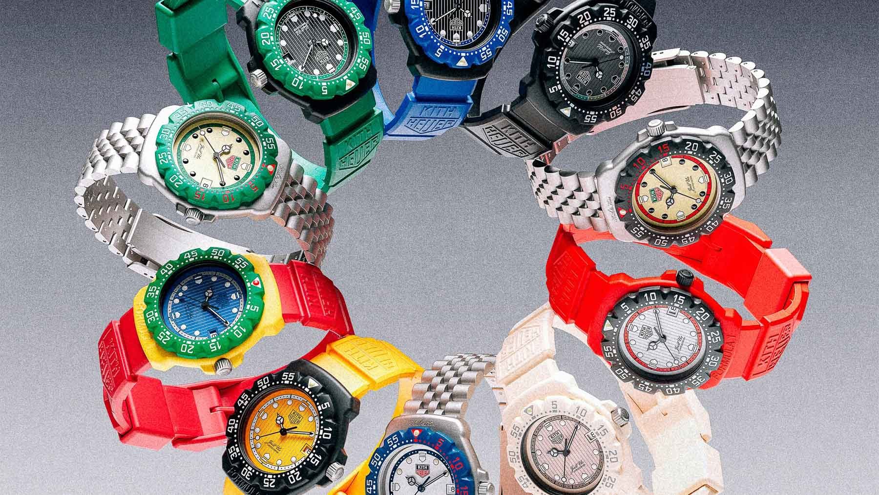 Sunday Morning Showdown: TAG Heuer Formula 1 × Kith Vs. Omega × Swatch Speedmaster MoonSwatch