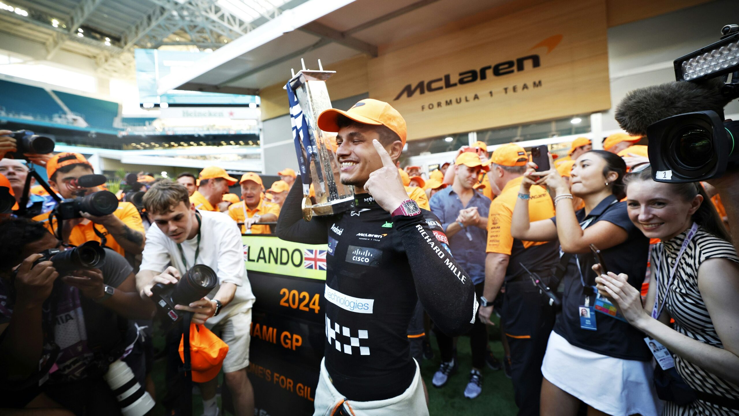 Watch Spotting: Lando Norris Celebrates Winning The Formula 1 Miami Grand Prix Wearing Richard Mille