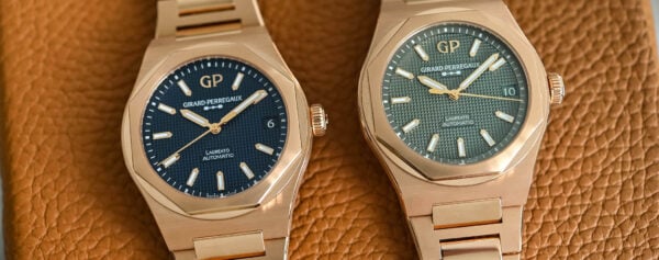 First Look – The Girard-Perregaux Laureato 42mm Pink Gold, Now With Sage Green and Ultramarine Blue dials