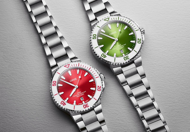 Oris Aquis Date 41.50 mm Watermelon: fresh hues for Summer