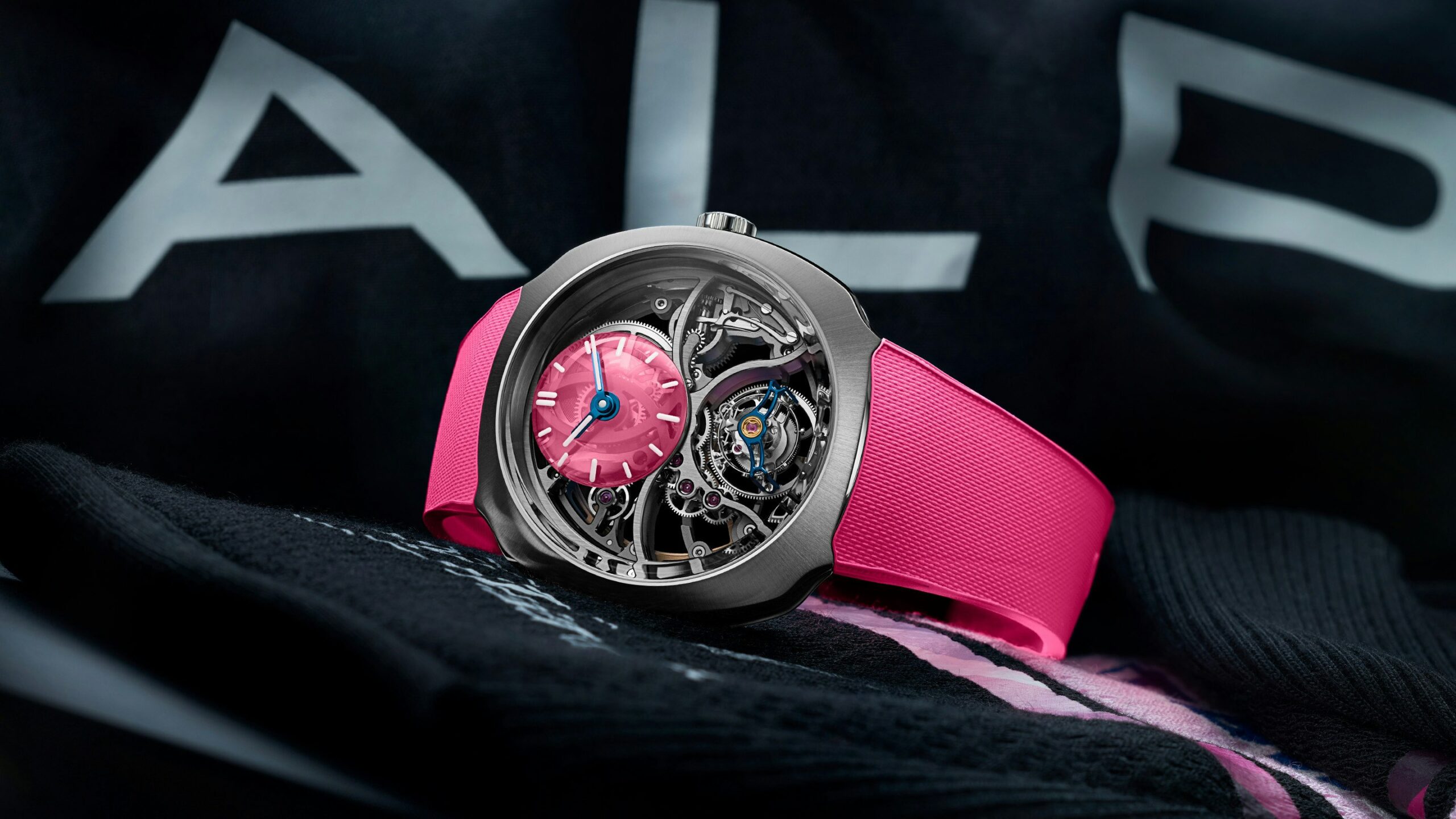 Introducing: Moser Kicks Off F1 Miami With A New Pink Edition Of The Streamliner Cylindrical Tourbillon Skeleton