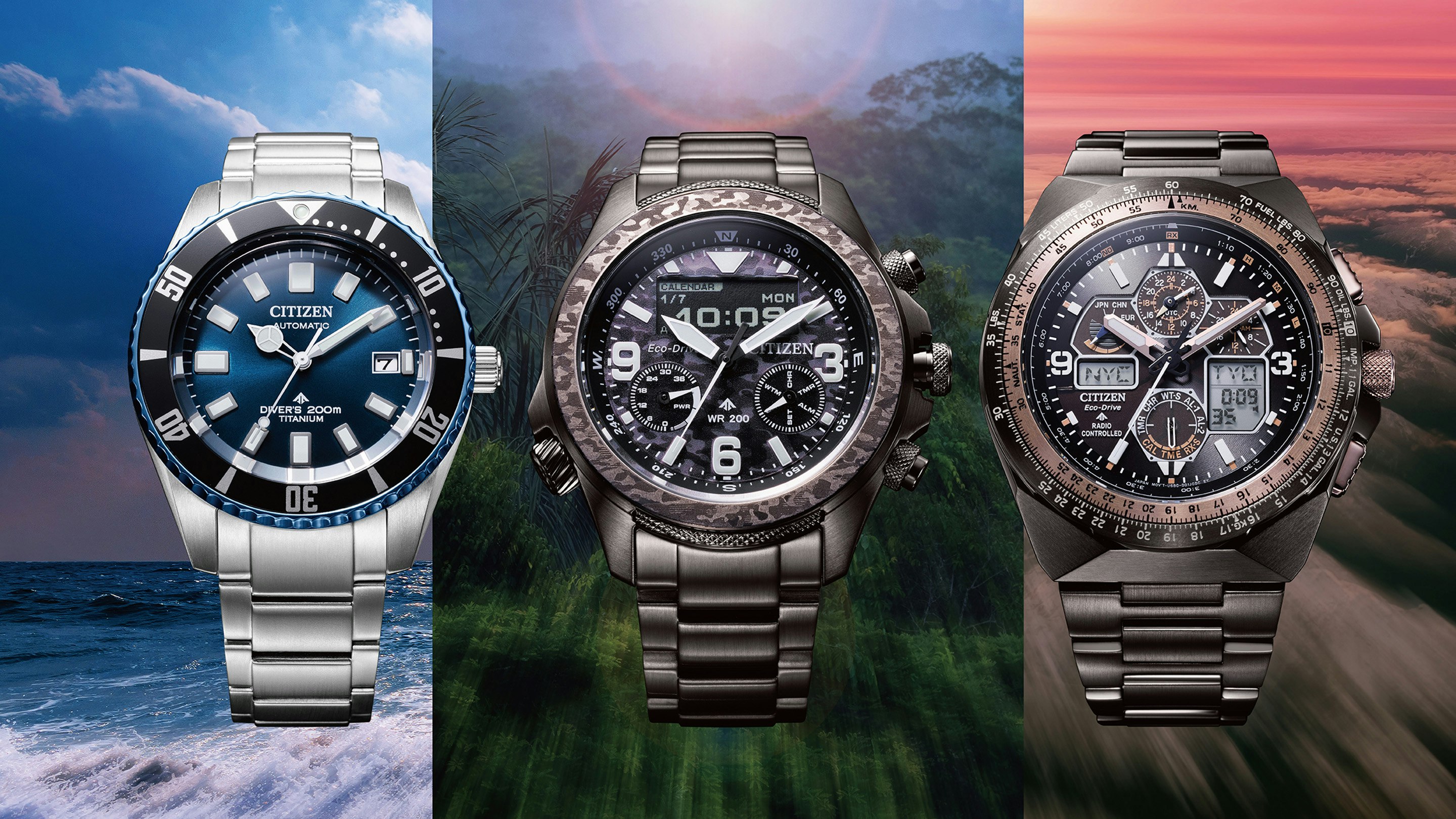 Introducing: Citizen Celebrates 35 Years Of The Promaster With A Limited Edition Trio For Land, Air, And Sea