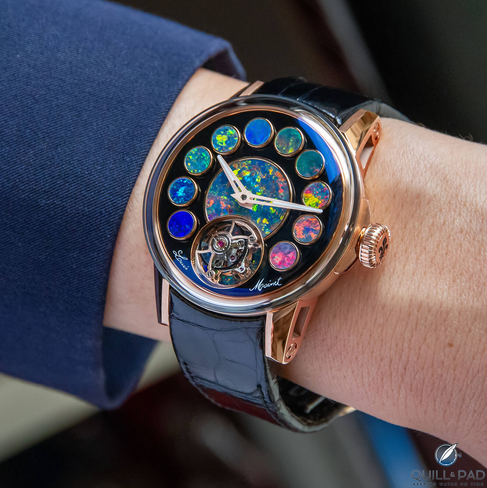 New Release: Louis Moinet Geopolis Opal Flying Tourbillon: A Horological Kaleidoscopic of Color
