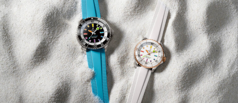 New Release: Breitling Superocean Automatic 42 And 36 Rainbow Dial Watches