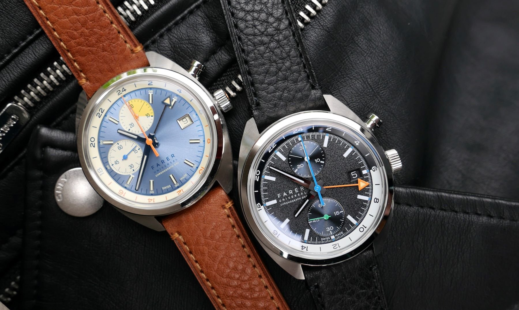 Introducing: The Return Of The Farer Monopusher Chronograph Cobb And Segrave — Now With A GMT Function!