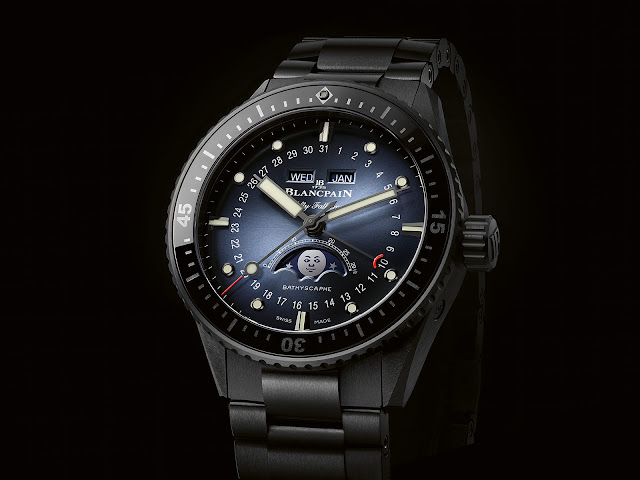 Black ceramic for Blancpain’s Bathyscaphe Quantième Complet Phases de Lune