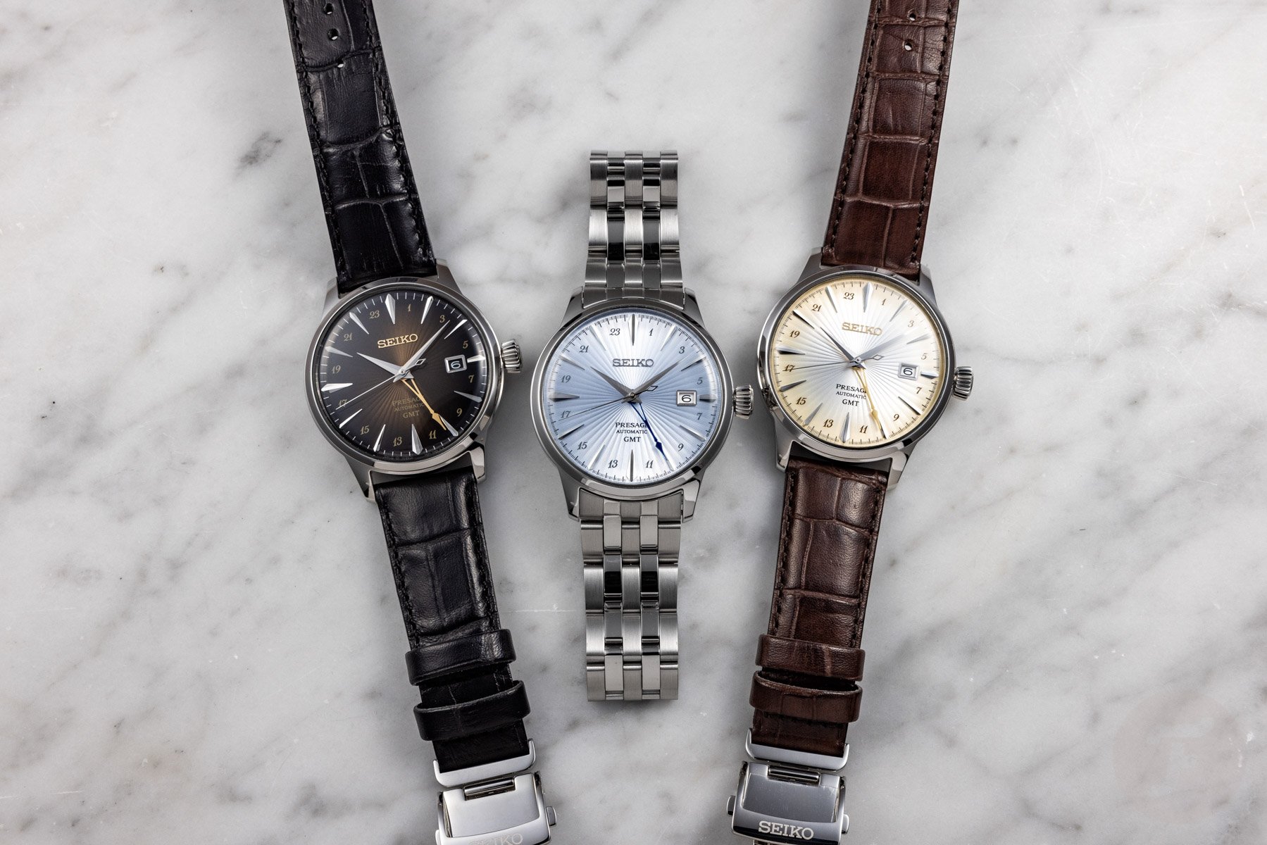 Taking A Sip Of Three Alluring New Seiko Presage Cocktail GMT Watches
