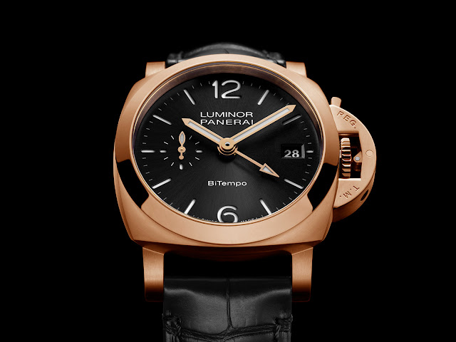 Panerai unveils the Luminor Quaranta BiTempo Goldtech PAM01641