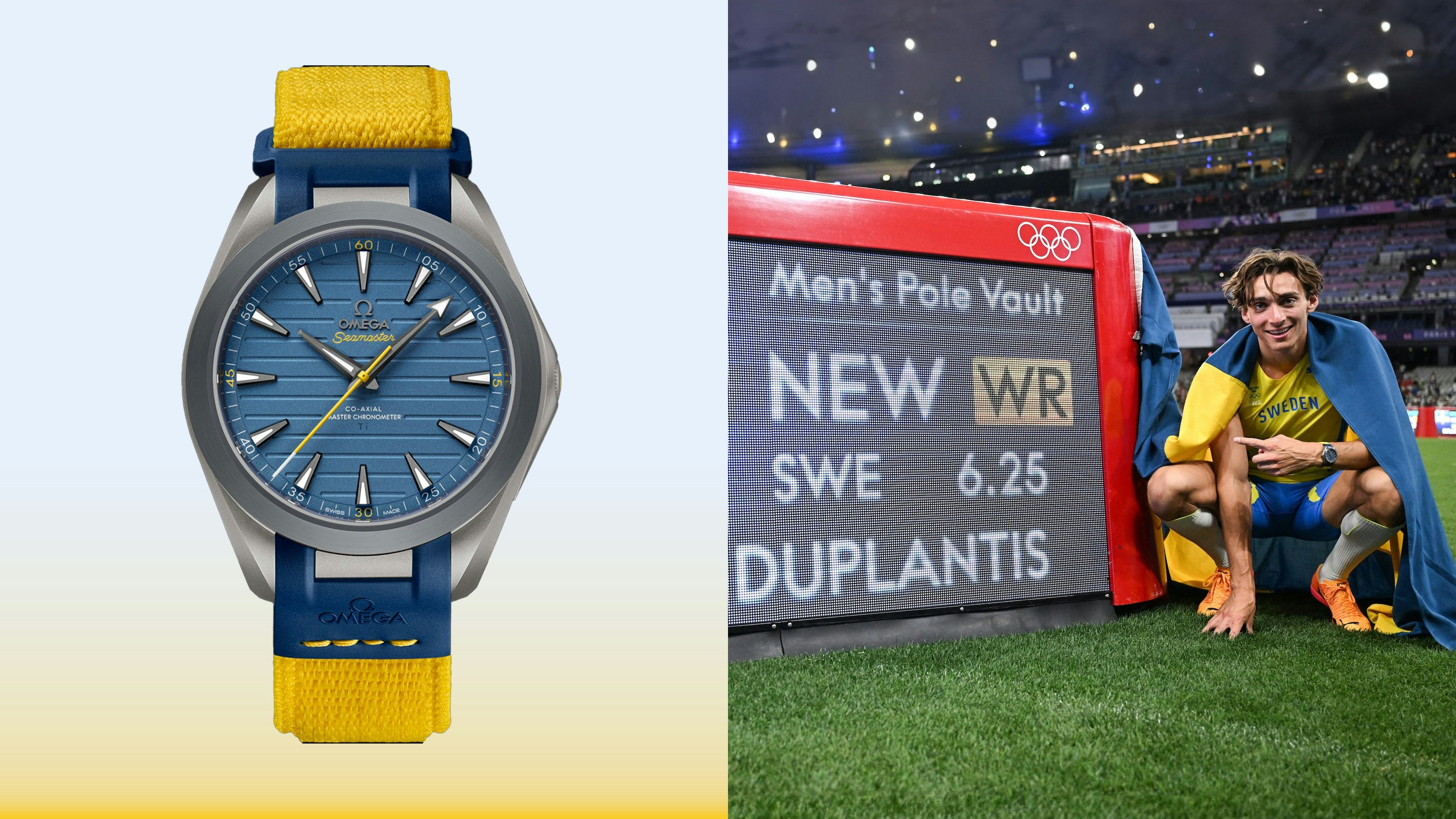 Introducing: Omega’s Newest Seamaster Aqua Terra 150m Titanium Was Stealth-Launched With Armand Duplantis’ World-Record Pole Vault