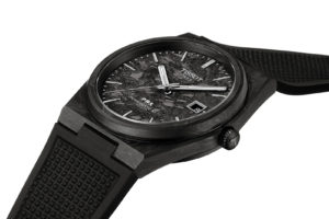 The Tissot PRX 40 Powermatic 80 in Forged Carbon