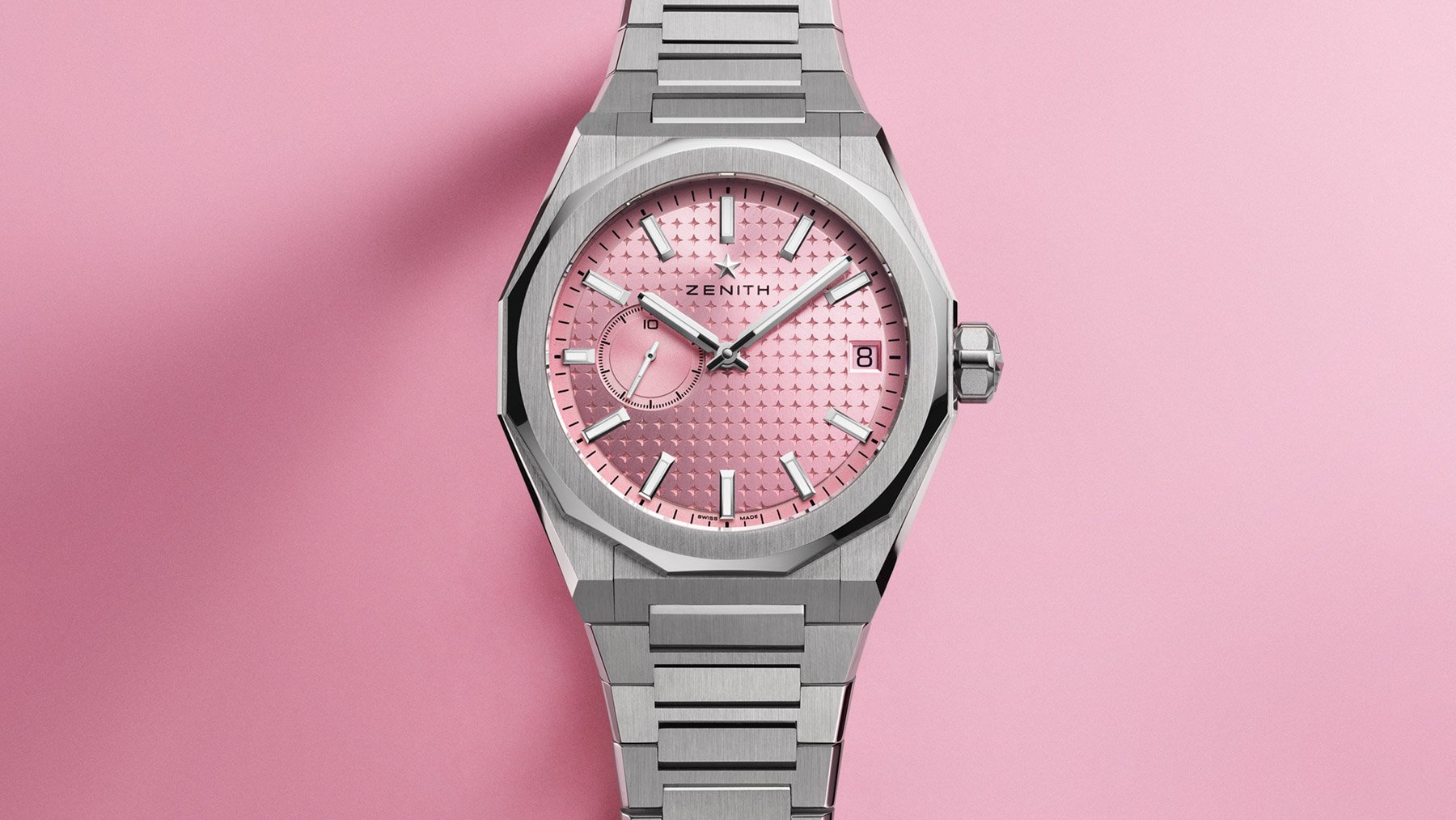 Zenith Dresses Its 41mm Defy Skyline In Pink For The Fight Against Breast Cancer