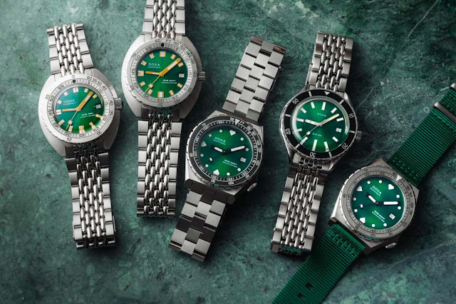 DOXA expands ‘Sea Emerald’ green dial to five SUB collections