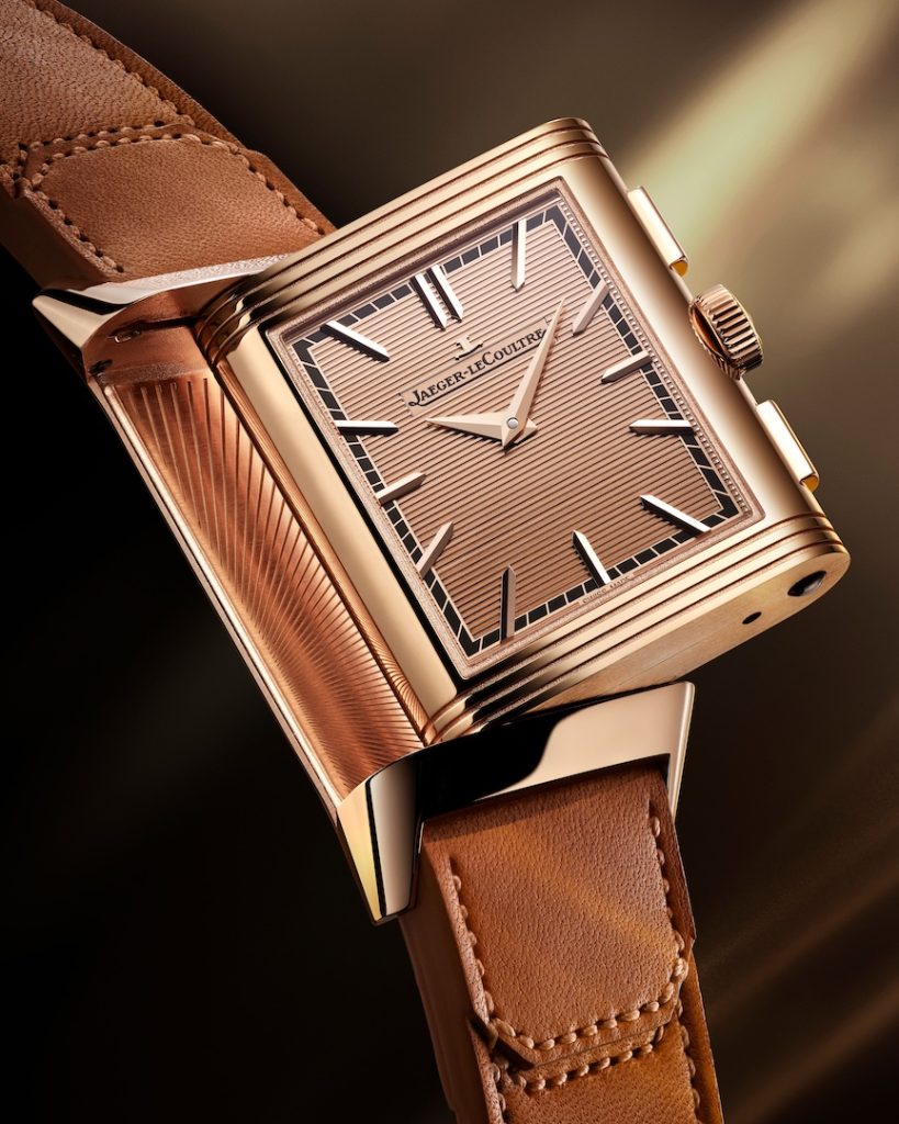 Meet The 18K Jaeger-LeCoultre Reverso Tribute Chronograph With Gold Bridges