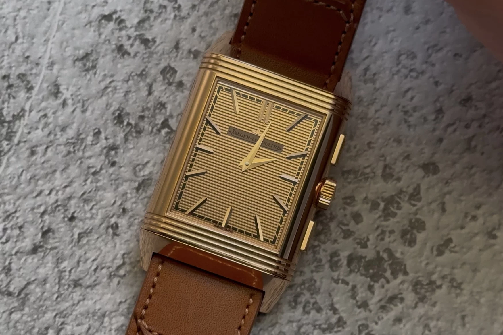 Got gold? The new Jaeger-LeCoultre Reverso Tribute Chronograph has plenty (live pics)