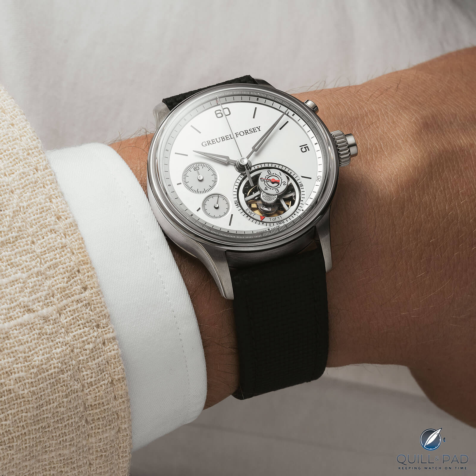 Greubel Forsey Nano Foudroyante EWT with Flying Tourbillon: Lightning Fast Monopusher Chronograph using Minimal Energy in a Very Wearable 38mm Case