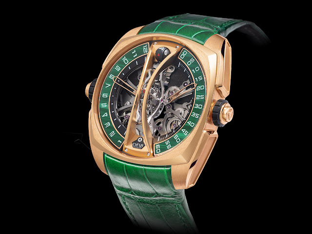 Cyrus presents the Klepcys Vertical Skeleton Tourbillon Malachite