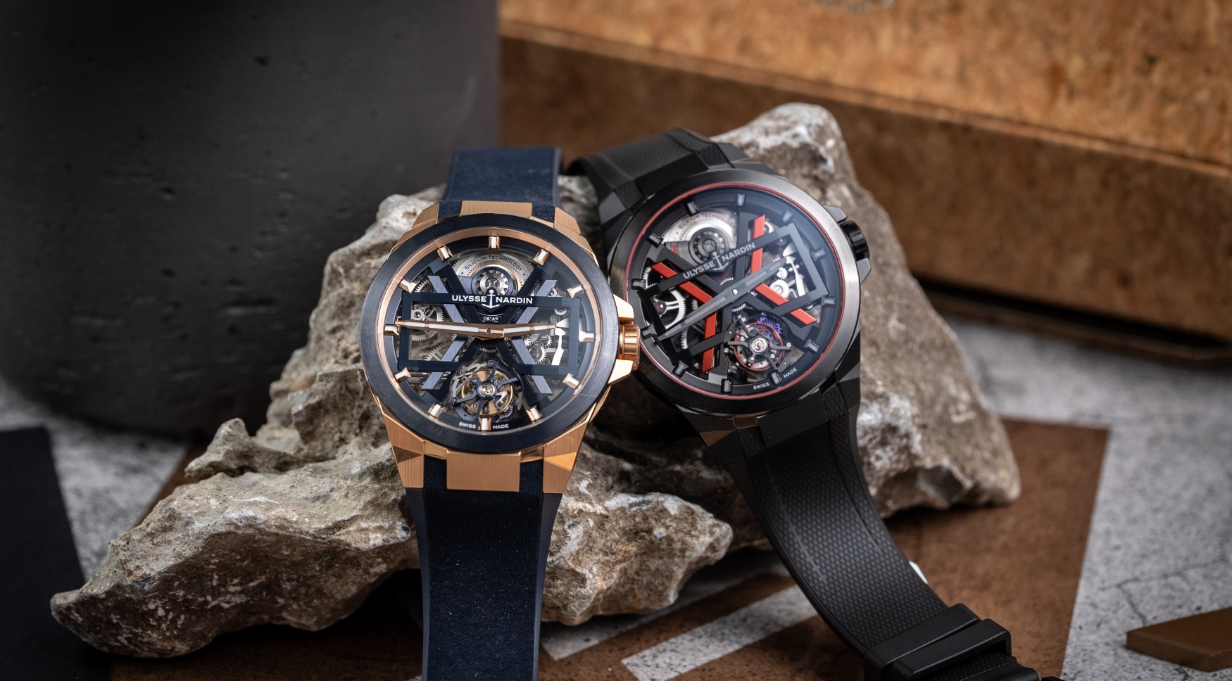 Blue and rose gold or black DLC titanium: which Ulysse Nardin Blast Tourbillon do you prefer?