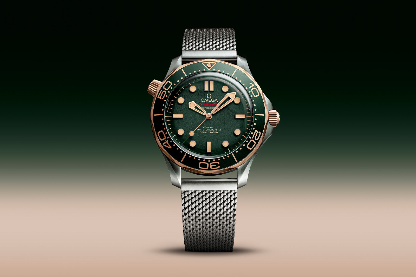 Omega Launches a New Green Seamaster Diver 300M in Titanium and Bronze Gold