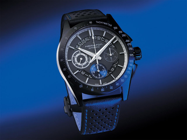 Hamilton Jazzmaster Performer Auto Chrono 42 mm in black PVD