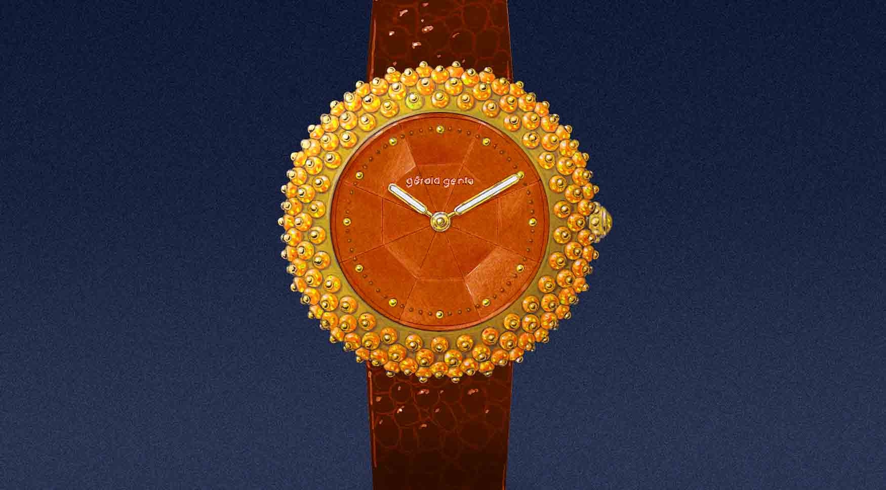 Gérald Genta perfects colour play with the Gentissima Oursin Fire Opal