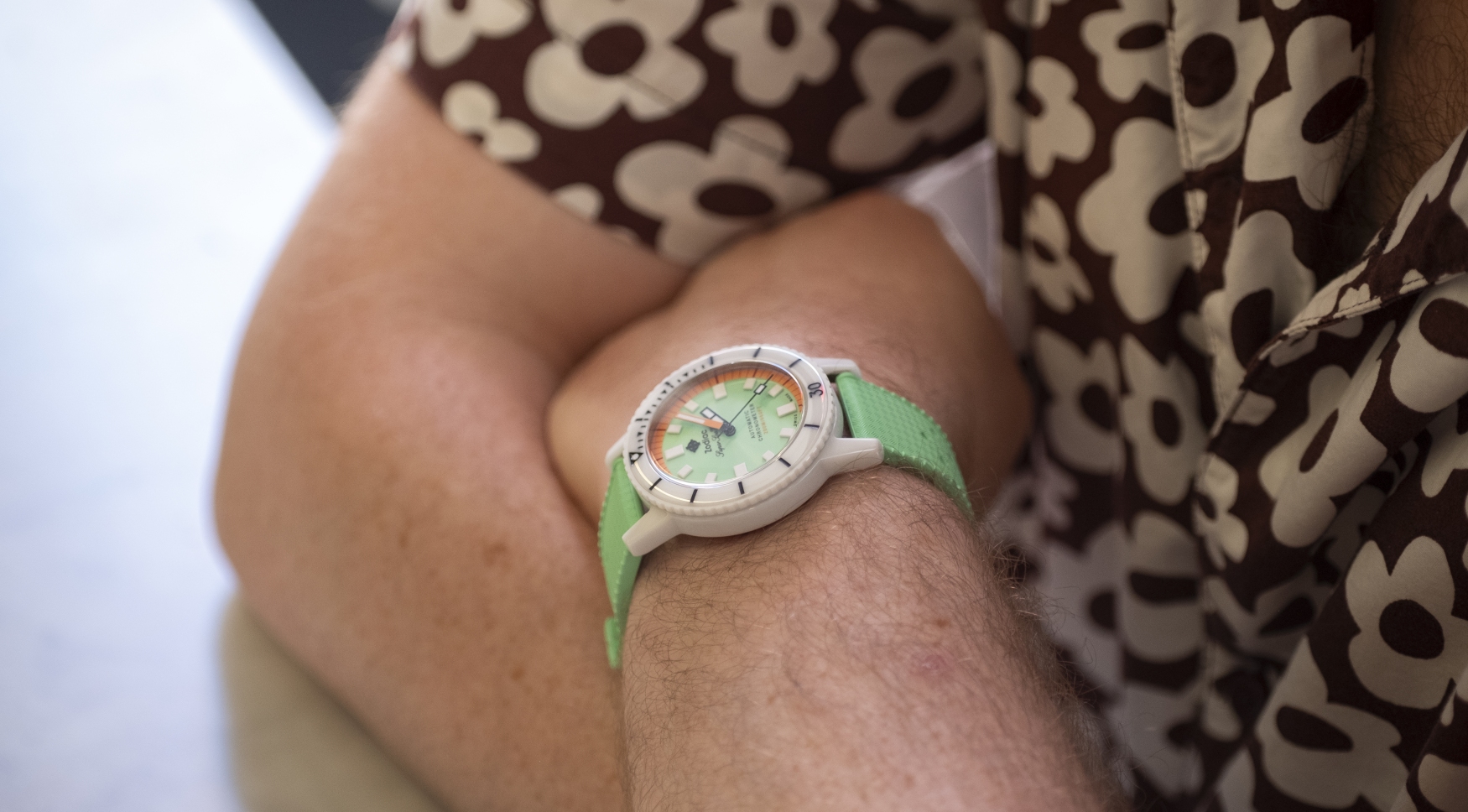 This gelato-tone Zodiac Super Sea Wolf Ceramic is the ideal summer watch