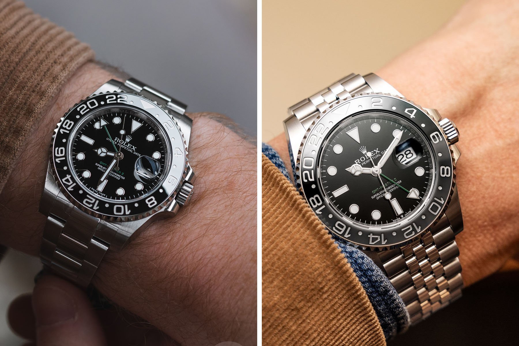 Sunday Morning Showdown: Rolex GMT-Master II 126710GRNR Vs. 116710LN
