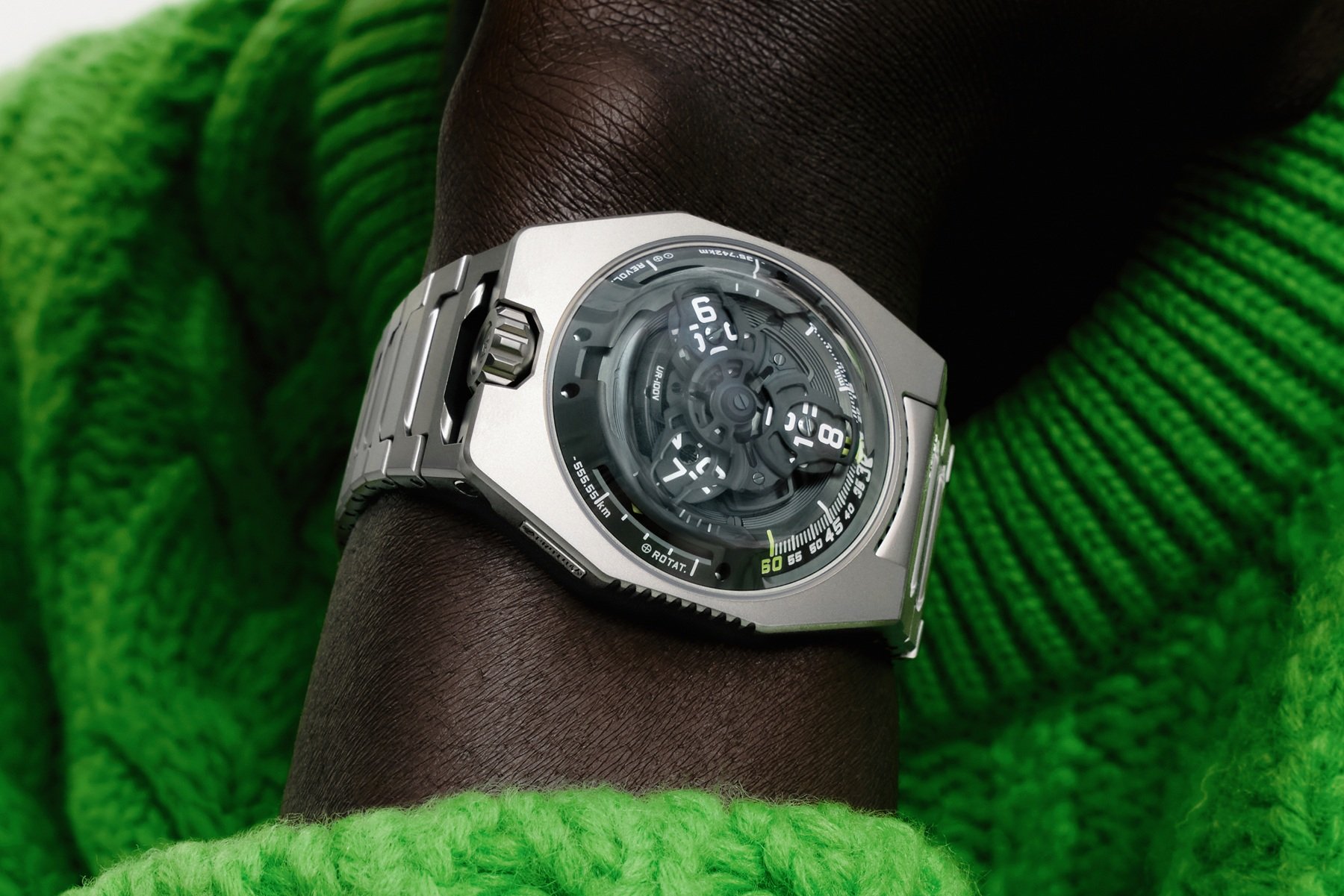 Introducing: The Urwerk UR-100V “Hunter Green” — Not All Green, Not All Gray, But Definitely An Urwerk
