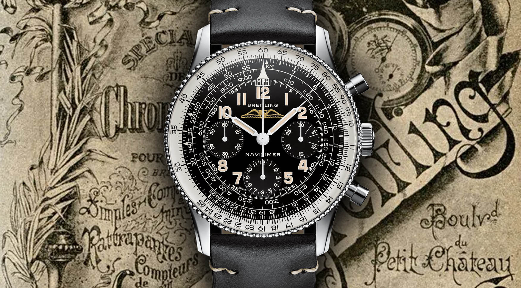 Built for the cockpit, the Breitling Navitimer is a true pilot’s watch