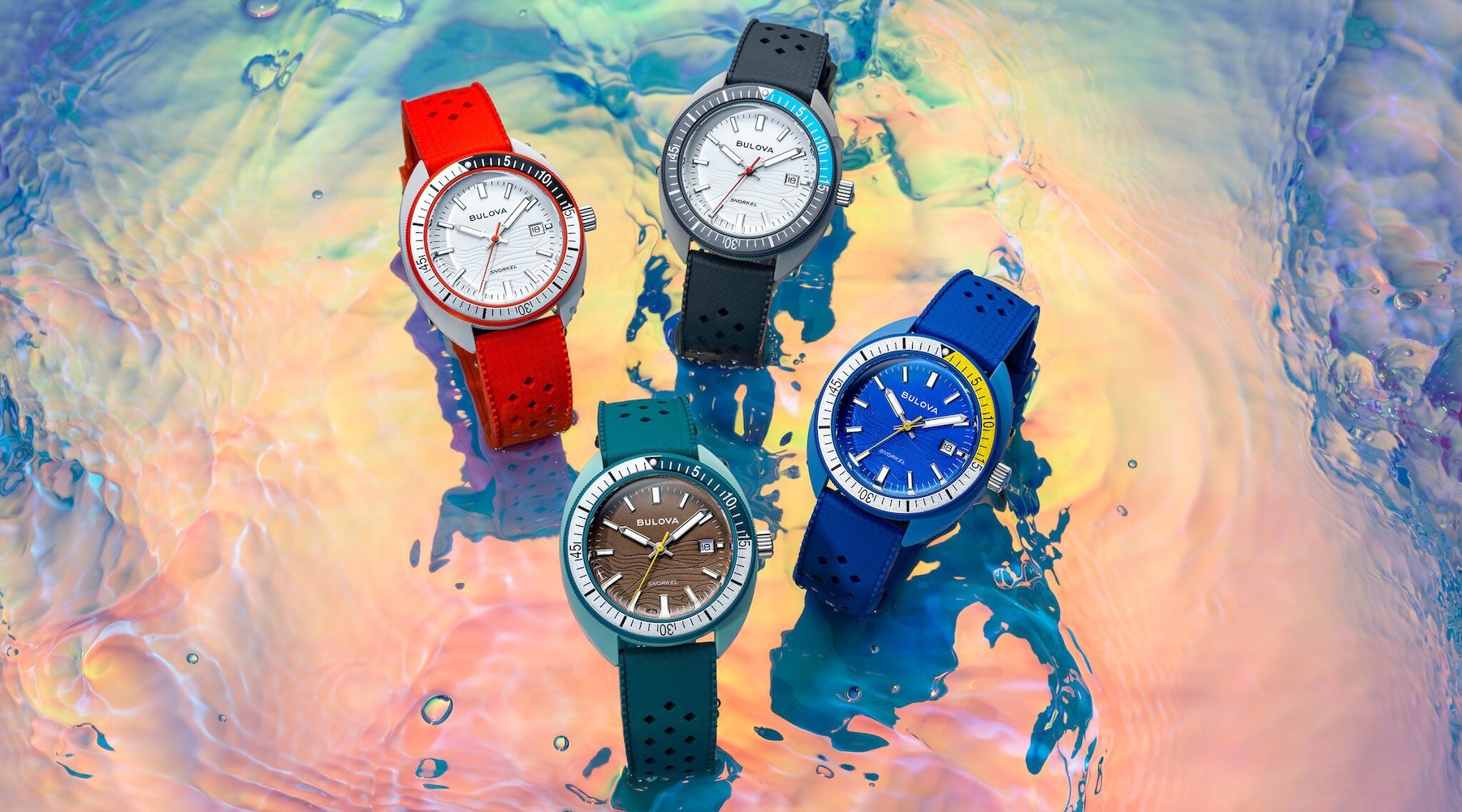 Introducing: The Bulova Snorkel Collection With Hybrid Ceramic Cases And Tropical Colors