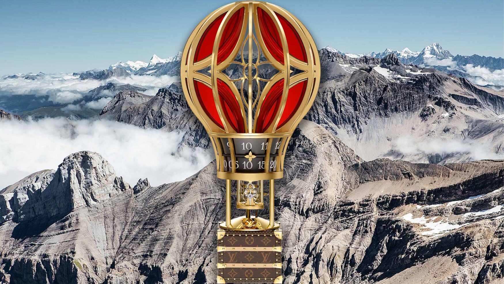 Louis Vuitton’s Montgolfière Aéro is a delicately crafted, time-telling hot air balloon